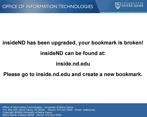 Go to inside.nd.edu